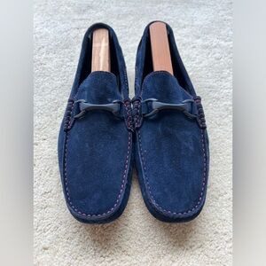 Bugatchi Men’s Blue Suede Loafers Size 12